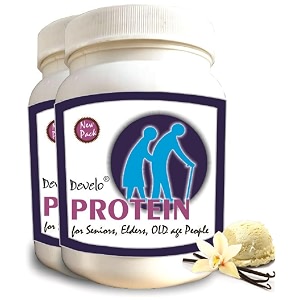 develo protein powder for seniors elderly amp old age people men amp women - 2kg pack of 2 vanulla