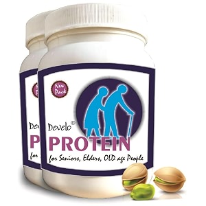 develo protein powder for seniors elderly amp old age people men amp women - 2kg pack of 2 elaichi pista