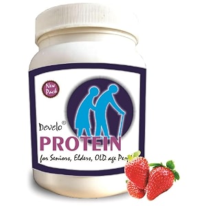 develo protein powder for seniors elderly amp old age people men amp women - 1kg strawberry