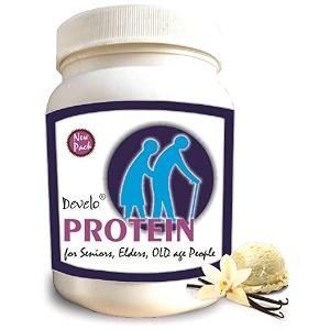 develo protein powder whey soy plant amp milk based for seniors elderly amp old age people men amp women  1kg vanilla flavour