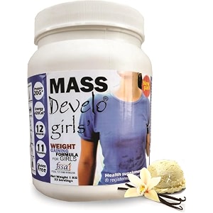 develo weight amp mass gainer protein for women amp girls health gain  1 kg powder vanilla