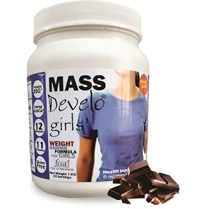 develo weight amp mass gainer protein for women amp girls health gain  1 kg powder chocolate