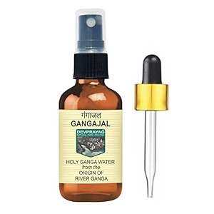 deve herbes devprayag gangajal holy ganga water from the origin or beginning of river ganga at devprayag in amber glass bottle with spray amp dropper unisex adult 100ml