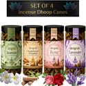 Devgrah Chandan Dhoop, Jasmine, Lavender & Rose Dhoop Cone (100gm) Charcoal-free | Rose, Sandal Dhoop