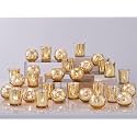 DEVI 48PCS Assorted Gold Votive Candle Holders Bluk, Gold Wedding Decorations, Mercury Glass Candle Holder for Tea Lights, Christmas Party Diwali Centerpieces for Table, Wedding Party Supplies