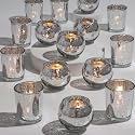 DEVI 48PCS Assorted Votive Candle Holders, Mercury Glass Candle Holder for Party,Wedding Centerpieces for Tables,Birthday Table Decor