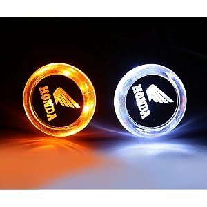 handle bar light side weights handle grip end indicator light for all honda bikes amp scooty universal bikes  led  orange