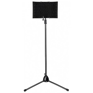 device of urban infotech dual microphone stand with 3 panel isolation shieldsound proof foam vocal booth adjustable mic stand with 2 mic clip holder reflection filter for mic with stand