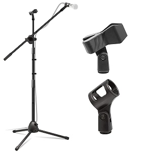 device of urban infotech dual microphone stand with 2 mic clip holder heavy duty adjustable mic stand condensers microphone stand for singing amp studio recording nb200