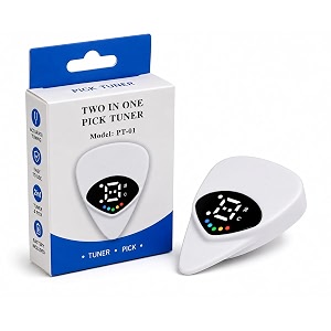 device of urban inftech 2 in 1 guitar pick tuner digital chromatic tuner amp guitar pick combo  accurate led display tuner for acoustic electric bass ukulele guitar tuning picks