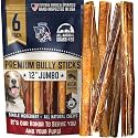 Devil Dog Pet Co 12 in Jumbo Bully Sticks for Large Dogs, Thick 6 Pack