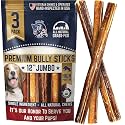 Devil Dog Pet Co 12 in Jumbo Bully Sticks for Large Dogs, Thick 3 Pack