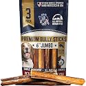 Devil Dog Pet Co 6 in Jumbo Bully Sticks for Medium Dogs, Thick 3 Pack