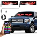 Devil Eyes Light for Cars,Flexible Scrolling Programmable LED Signs,LED Eyes for Truck Windshield,Custom Editor Colours,Animations,Text (19"x 5"/2Pcs)