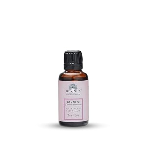 devinez ban tulsi cold-pressed oil 30ml - 100 pure natural undiluted for skin amp hair care slows down aging prevents acne prevents hair loss dandruff care amp natural remedies