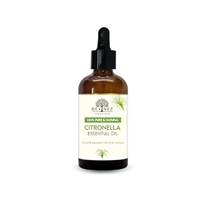 devinez citronella essential certified oil with premium dropper - therapeutic grade 100 pure undiluted natural oil for aromatherapy diffusers candle making and skin amp hair care 118 ml