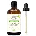 Devinez Citronella Essential Oil with Premium Dropper (118 ml) - Undiluted, Natural Oil for Aromatherapy, Diffusers, Candle Making and Skin &amp; Hair Care