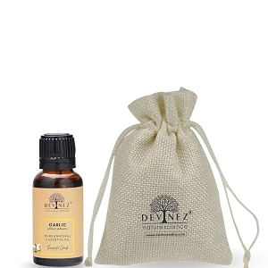 devinez garlic essential oil 100 pure natural amp undiluted 30ml in glass bottle - for skin infections relief in cold cough for acne and pimple scars skin care