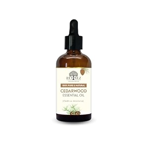 devinez himalayan cedarwood essential oil - 100 pure undiluted natural oil steam distilled - perfect for skin hair aromatherapy hair growth relaxing sleep healthy skin closets  soap amp diffuser 118 ml