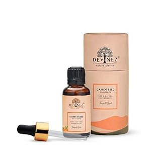 devinez carrot seed essential oil 100 pure natural amp undiluted 30ml - smooth wrinkles fight free radicals firm and tone the skin enhance skin rejuvenation get thick shiny healthy hair