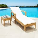 DEVOKO Outdoor Patio Chaise Lounge Chair with
