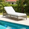 DEVOKO Outdoor Rope Single Lounger UV & Water-Resistant Cushions with Durable Strong Frame Large Load Capacity Furniture for Pool,Garden, Balcony (Grey & White)