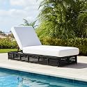 DEVOKO Outdoor Rope Single Lounger UV & Water-Resistant Cushions with Durable Strong Frame Large Load Capacity Furniture for Pool,Garden, Balcony (Black & White)