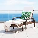 DEVOKO Outdoor Wicker Patio Loung Chair with