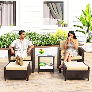 DEVOKO Valencia Outdoor 5 Piece All Weather