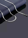 Devora Anti Tarnish Plain Silk Design 3mm Silver Plated Neck Chain Silver Plated Stainless Steel Chain