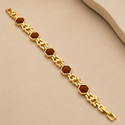 Devora Rudraksh FST11 Gold Finish Rakhi, Bracelet Set (1)