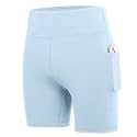 DEVOROPA Girls 5" Spandex Volleyball Shorts Stretch Youth Athletic Gymnastics Shorts Kid Yoga Dance Compression Shorts Pocket