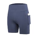 DEVOROPA Girls 5" Spandex Volleyball Shorts Stretch Youth Athletic Gymnastics Shorts Kid Yoga Dance Compression Shorts Pocket