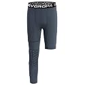 DEVOROPA Youth Boys' Compression Pants with Knee Pads 3/4 Basketball Athletic Tights Quick Dry Sports Workout Leggings