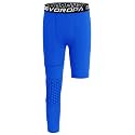 DEVOROPA Youth Boys' Compression Pants with Knee Pads 3/4 Basketball Athletic Tights Quick Dry Sports Workout Leggings