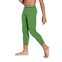 DEVOROPA Youth Boys' Compression Pants with Knee Pads 3/4 Basketball Athletic Tights Quick Dry Sports Workout Leggings