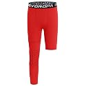 DEVOROPA Youth Boys' Compression Pants with Knee Pads 3/4 Basketball Athletic Tights Quick Dry Sports Workout Leggings
