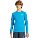 DEVOROPA Youth Boys Compression Shirt Long/Short Sleeve Football Baseball Undershirt Quick Dry Kids Sports Baselayer Crewneck