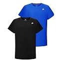 DEVOROPA Youth Boys Compression Shirt Long/Short Sleeve Football Baseball Undershirt Quick Dry Kids Sports Baselayer Crewneck
