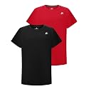 DEVOROPA Youth Boys Compression Shirt Long/Short Sleeve Football Baseball Undershirt Quick Dry Kids Sports Baselayer Crewneck