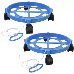 devrshree magic stainless steel cylinder trolley with wheels gas trolly lpg cylinder stand gas cylinder trolley with 4 wheels standard gas cylinder trolley blue gas trolley pack of 2