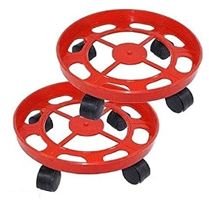 devrshree magic stainless steel cylinder trolley with wheels gas trolly lpg cylinder stand gas cylinder trolley with 4 wheels standard gas cylinder trolley red gas trolley pack of 2
