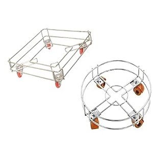 devrshree magic stainless steel cylinder trolley with wheels gas trolly lpg cylinder stand gas cylinder trolley with 4 wheels standard gas cylinder trolley oil container trolley and gas trolley