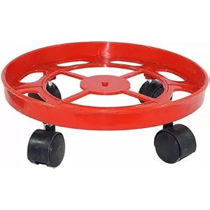 devrshree magic stainless steel cylinder trolley with wheels gas trolly lpg cylinder stand gas cylinder trolley with 4 wheels standard gas cylinder trolley red gas trolley pack of 1