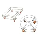 DEVRSHREE Magic Stainless Steel Cylinder Trolley with Wheels, Gas Trolly, LPG Cylinder Stand Gas Cylinder Trolley with 4 Wheels, Standard Gas Cylinder Trolley (Oil Container Trolley and Gas Trolley)