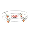 DEVRSHREE Magic Stainless Steel Cylinder Trolley with Wheels, Gas Trolly, LPG Cylinder Stand Gas Cylinder Trolley with 4 Wheels, Standard Gas Cylinder Trolley (Gas Trolley (Pack of 1))