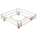DEVRSHREE Magic Stainless Steel Cylinder Trolley with Wheels, Gas Trolly, LPG Cylinder Stand Gas Cylinder Trolley with 4 Wheels, Standard Gas Cylinder Trolley (Oil Container Trolley)