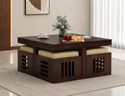 Devsignature Sheesham Wood Center Table With StoolWooden
