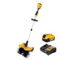 DEWALT 20V Battery Power Broom Sweeper, Cordless Electric Walk Behind Push Sweeper with 4.0Ah Battery and Standard Charger for Cleaning Turf, Grass, Lawn,Snow and Sidewalks, DXSBXA2017-002C