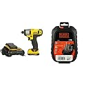 DEWALT DCF815D2 10.8V Compact Cordless Impact Driver With BLACK+DECKER A7186 Drill Bit Set (Pack of 16)